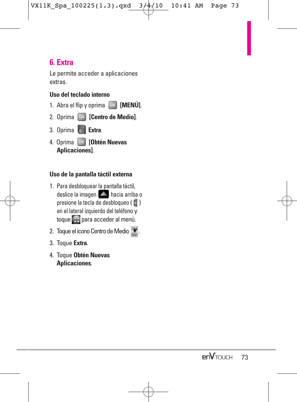 Extra | LG VX11000 User Manual | Page 271 / 398