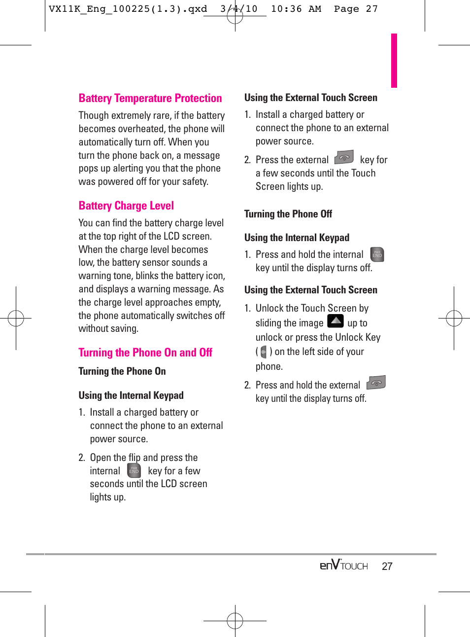 LG VX11000 User Manual | Page 29 / 398