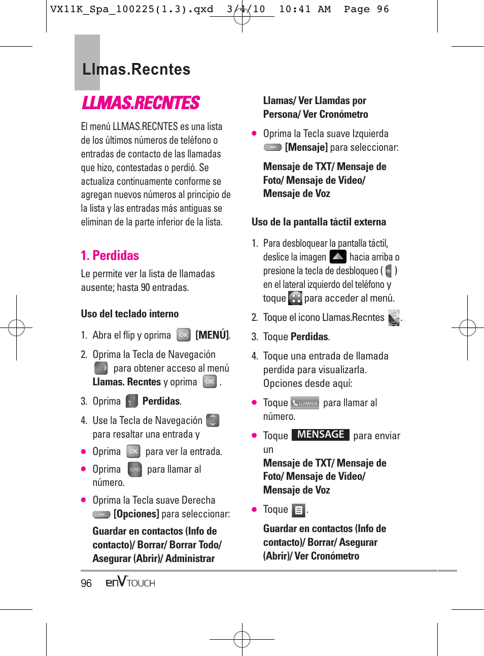 Llmas.recntes | LG VX11000 User Manual | Page 294 / 398