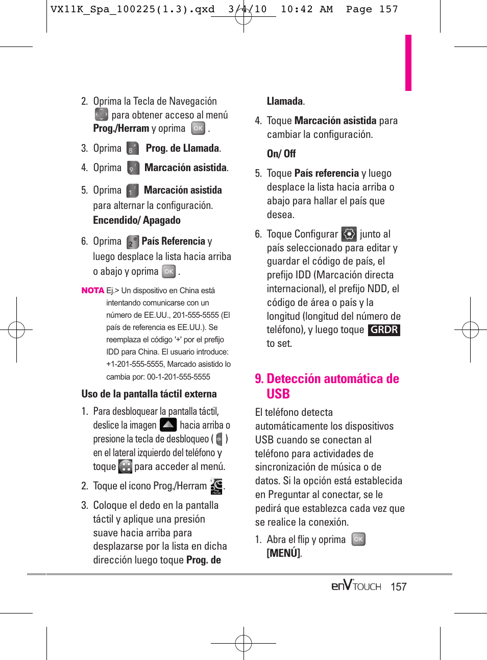Detección automática de usb | LG VX11000 User Manual | Page 355 / 398