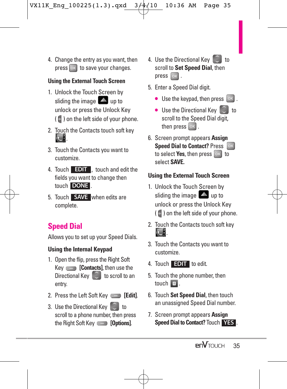 Speed dial | LG VX11000 User Manual | Page 37 / 398