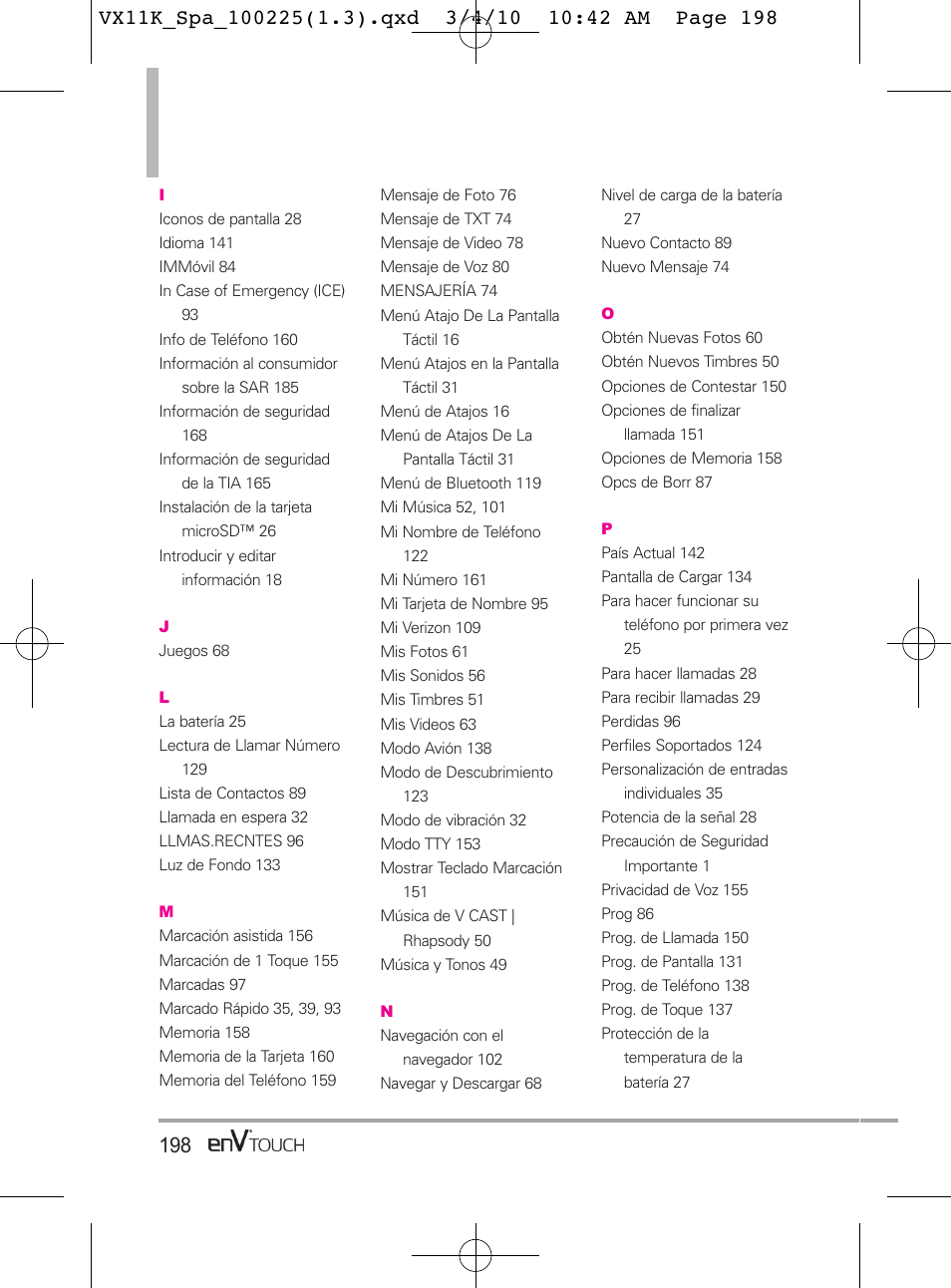 LG VX11000 User Manual | Page 396 / 398