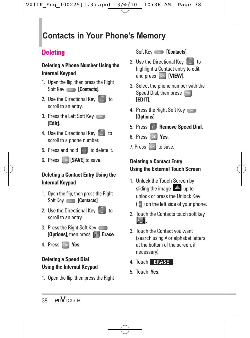 Deleting | LG VX11000 User Manual | Page 40 / 398