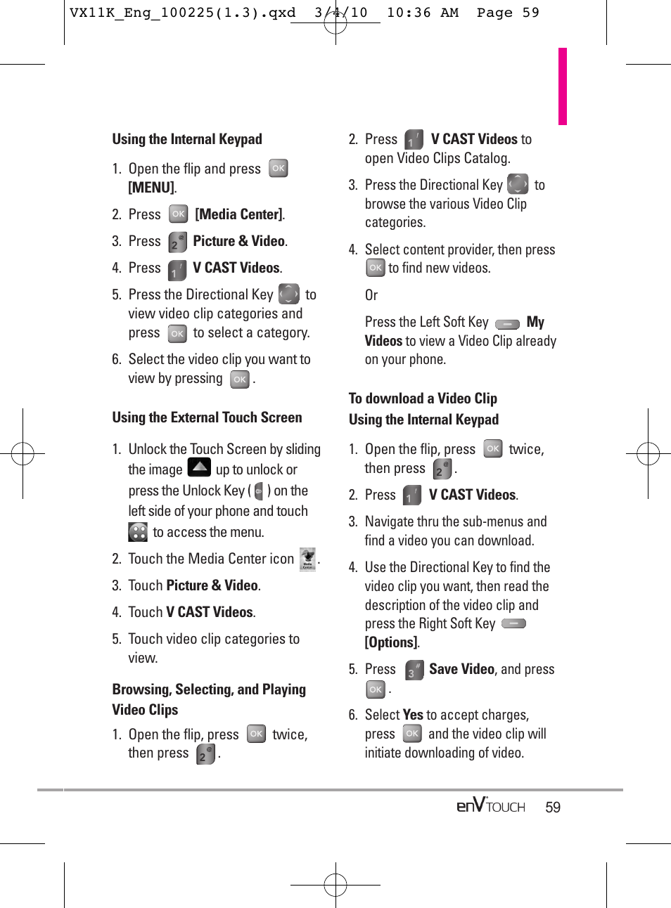 LG VX11000 User Manual | Page 61 / 398