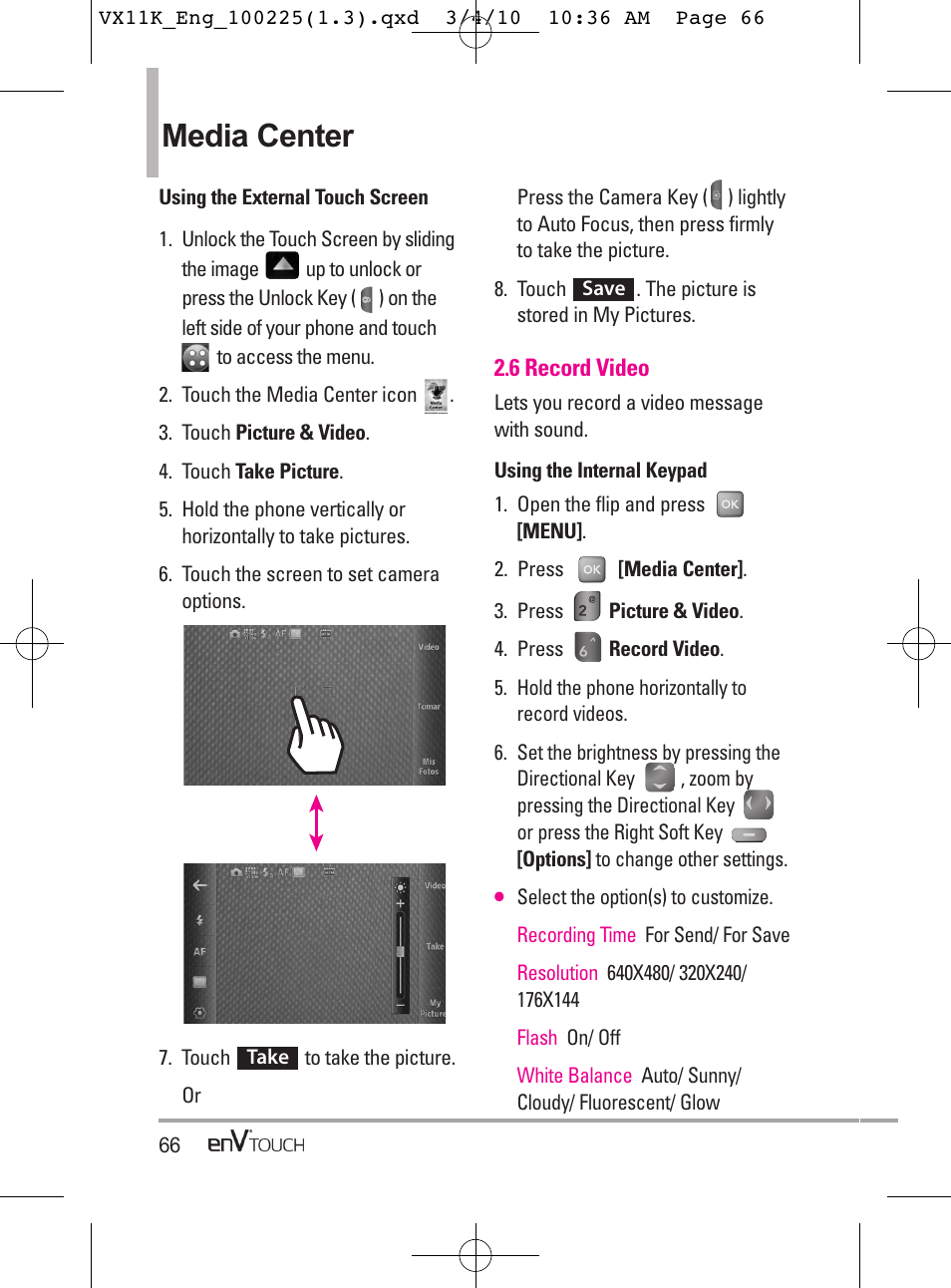 Media center | LG VX11000 User Manual | Page 68 / 398