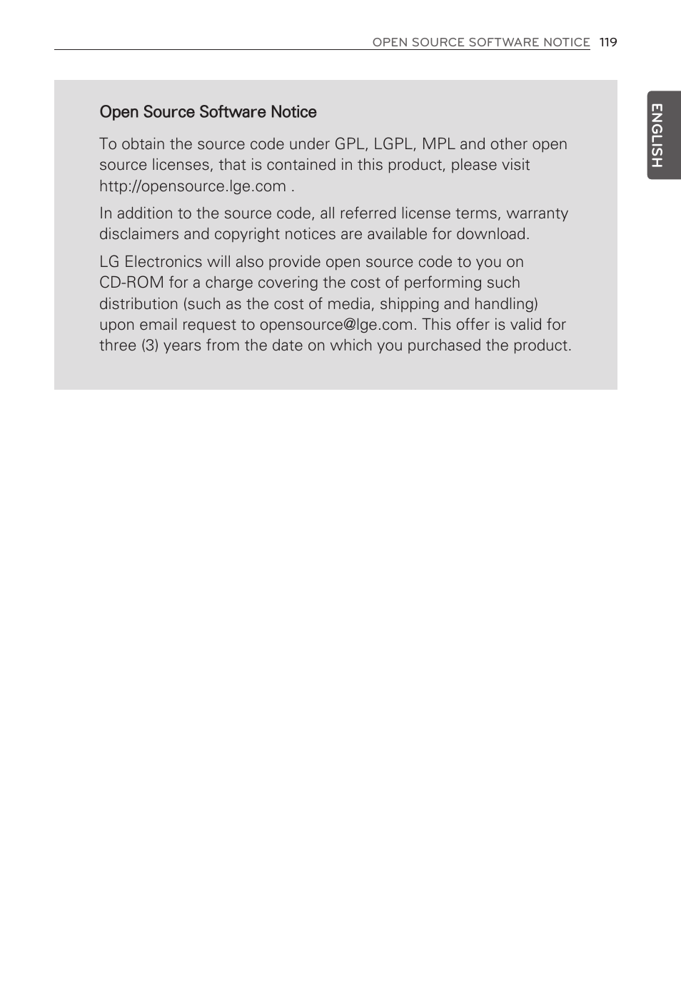 LG LFX31995ST User Manual | Page 119 / 121
