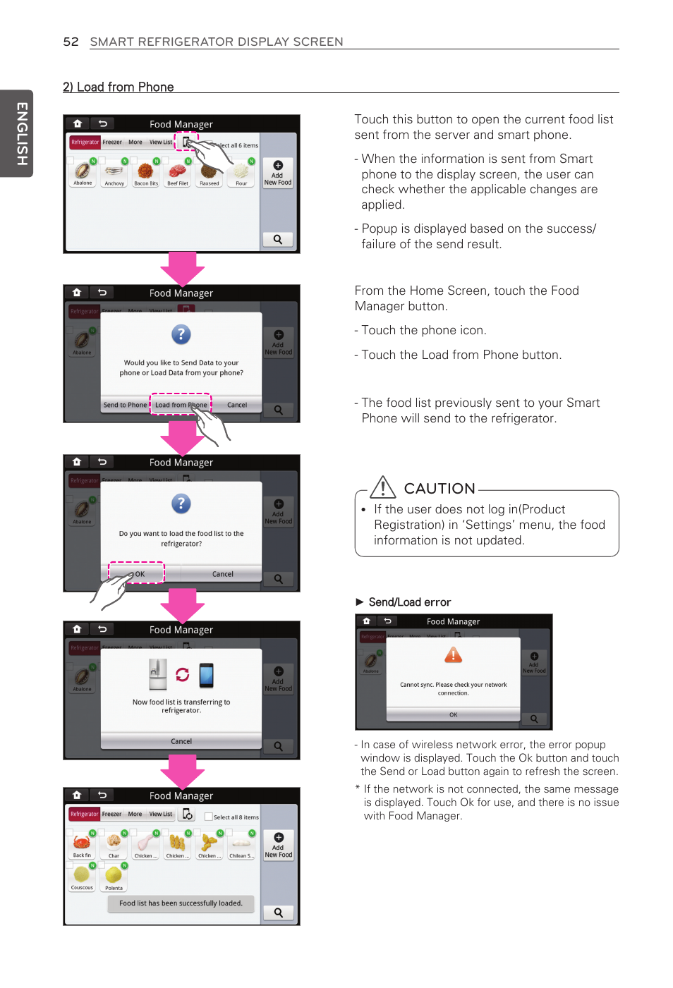 Caution, English | LG LFX31995ST User Manual | Page 52 / 121
