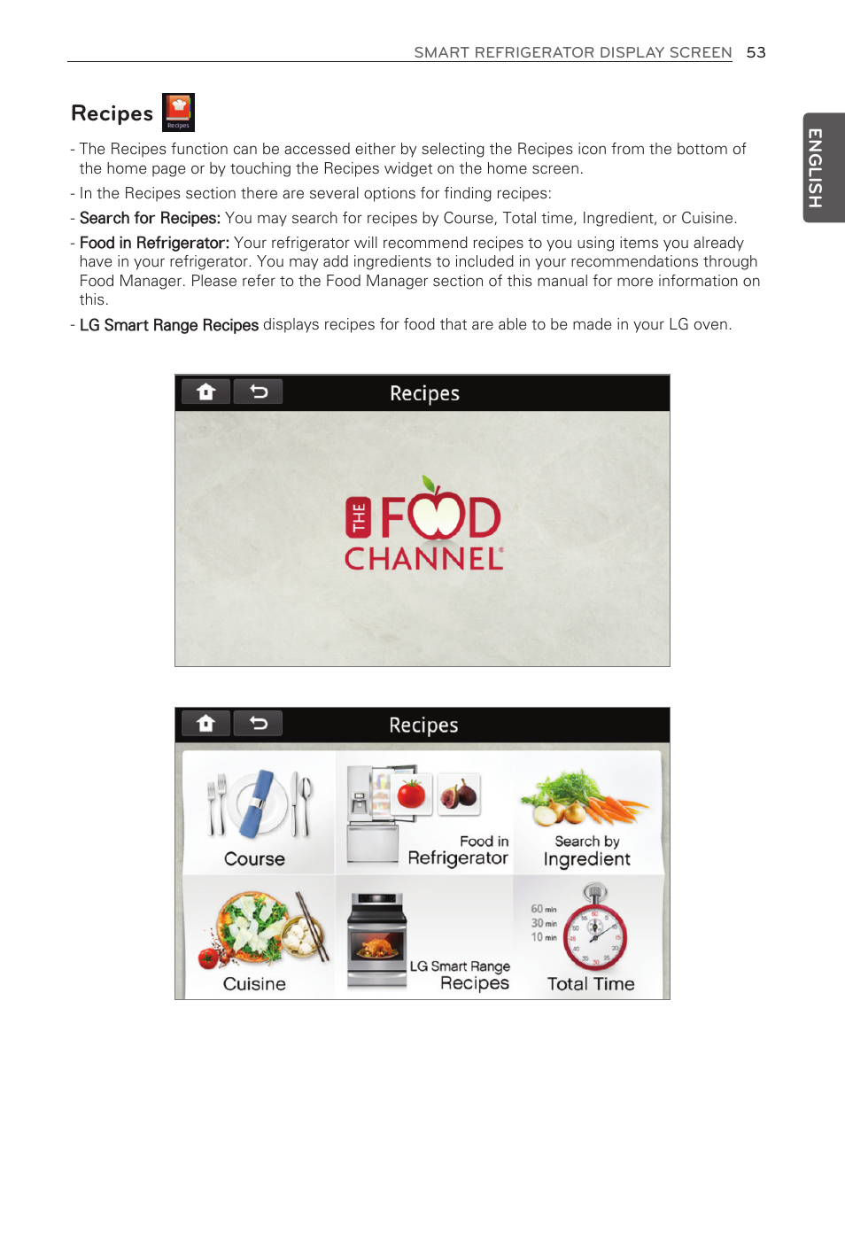 Recipes | LG LFX31995ST User Manual | Page 53 / 121