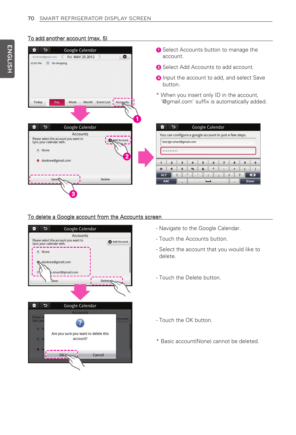 English | LG LFX31995ST User Manual | Page 70 / 121
