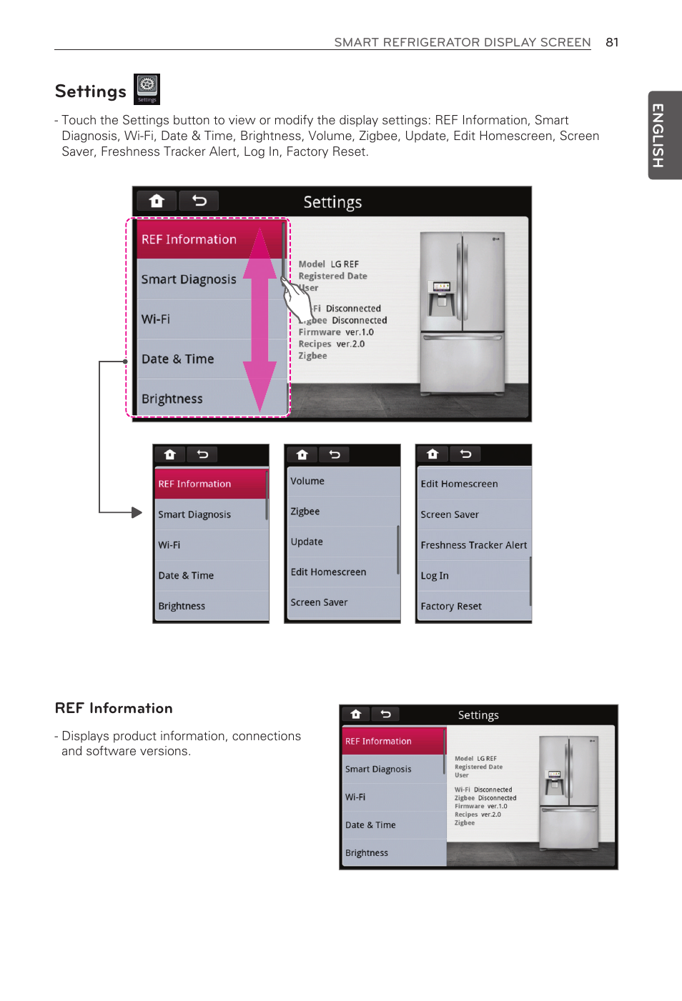 Settings | LG LFX31995ST User Manual | Page 81 / 121
