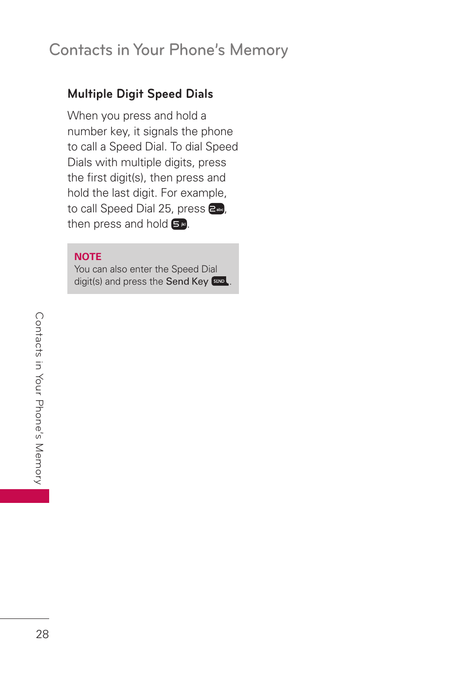 Multiple digit speed dials | LG LGUN530 User Manual | Page 30 / 115