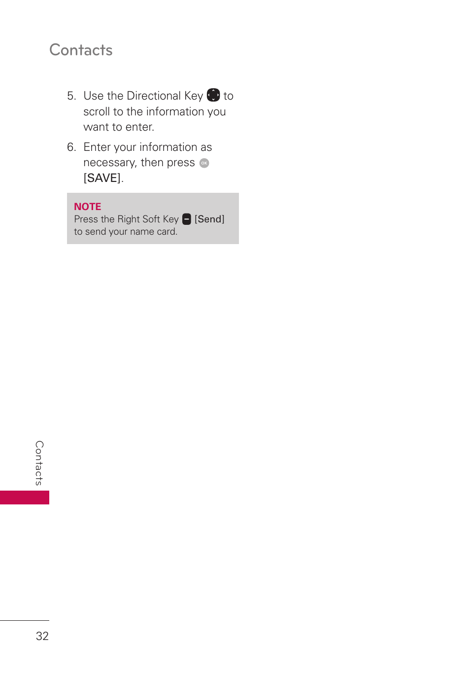 Contacts | LG LGUN530 User Manual | Page 34 / 115