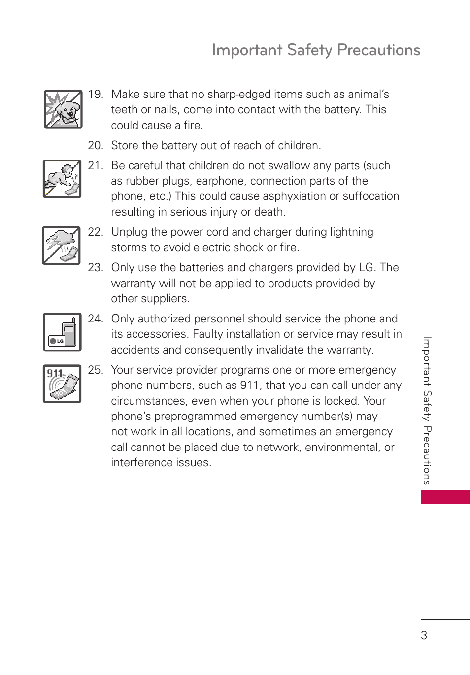 Important safety precautions | LG LGUN530 User Manual | Page 5 / 115