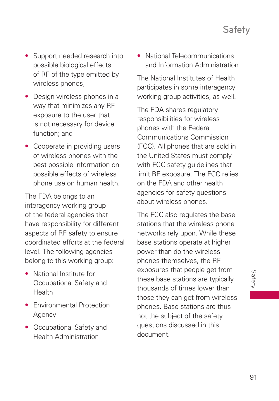 Safety | LG LGUN530 User Manual | Page 93 / 115