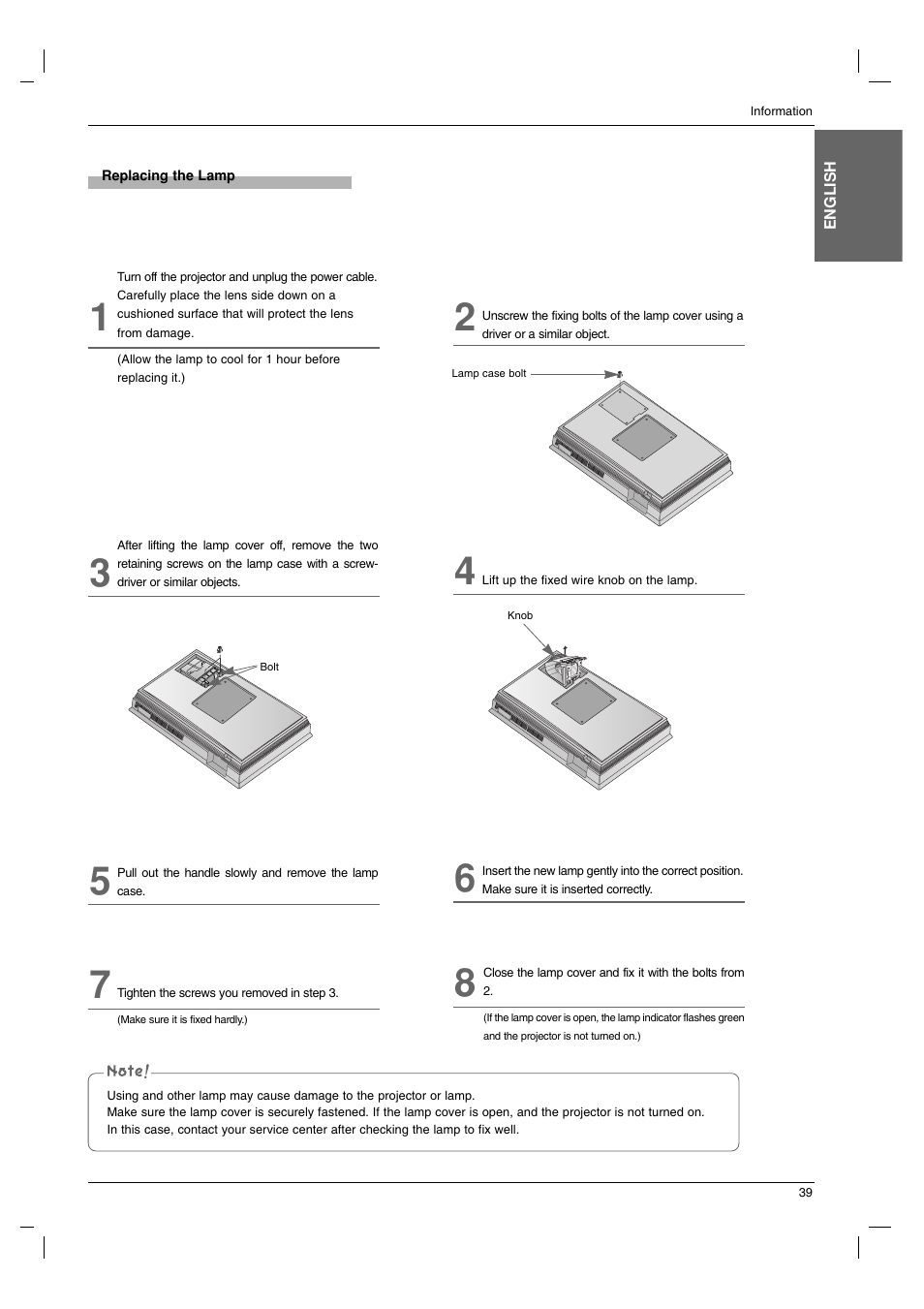 LG AN215 User Manual | Page 39 / 44