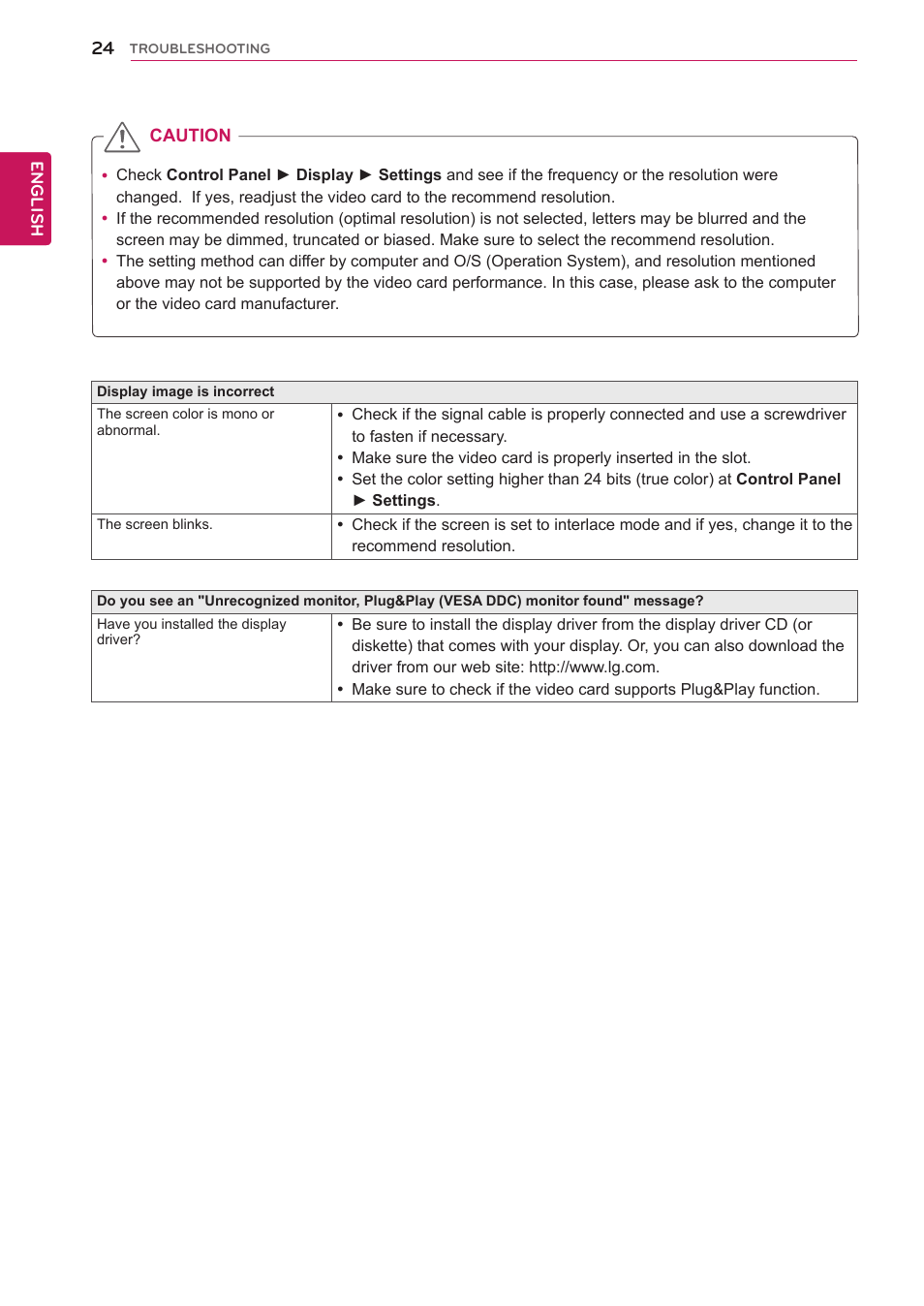 LG 27EA31V-B User Manual | Page 24 / 28