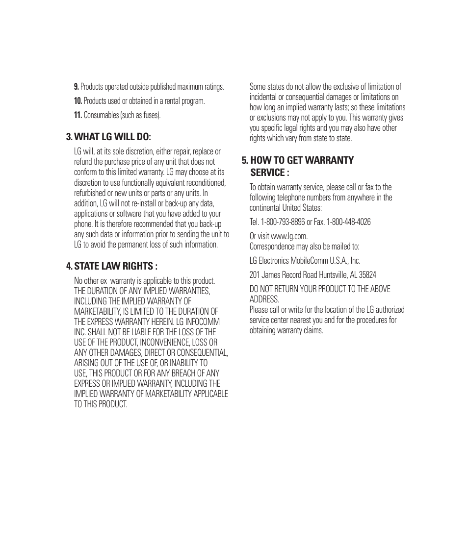 LG LGP930 User Manual | Page 3 / 104