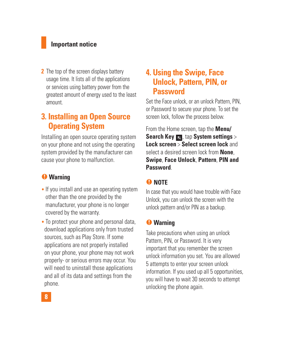 Installing an open source operating system | LG LGP930 User Manual | Page 8 / 104