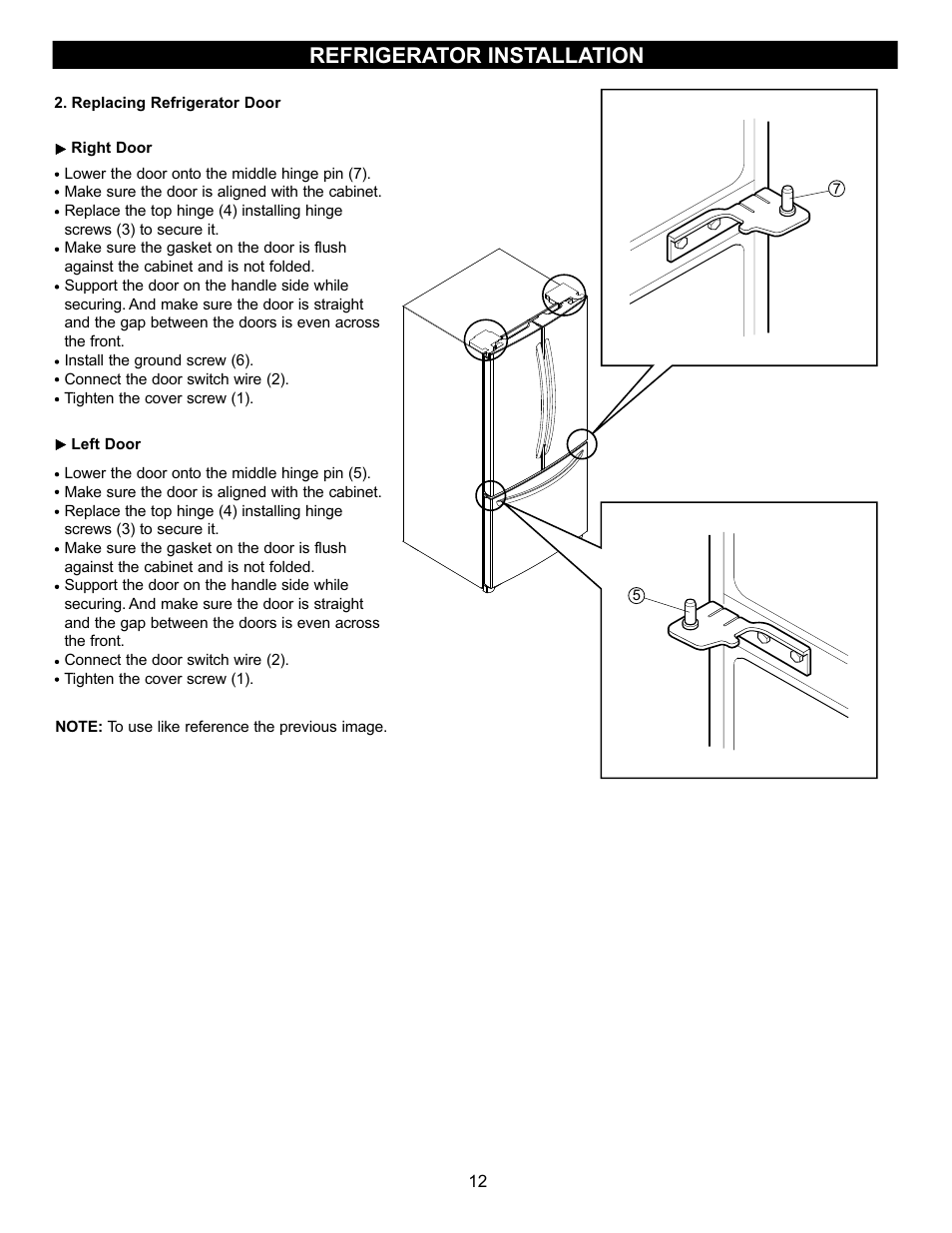 Refrigerator installation | LG LFC23760ST User Manual | Page 11 / 33