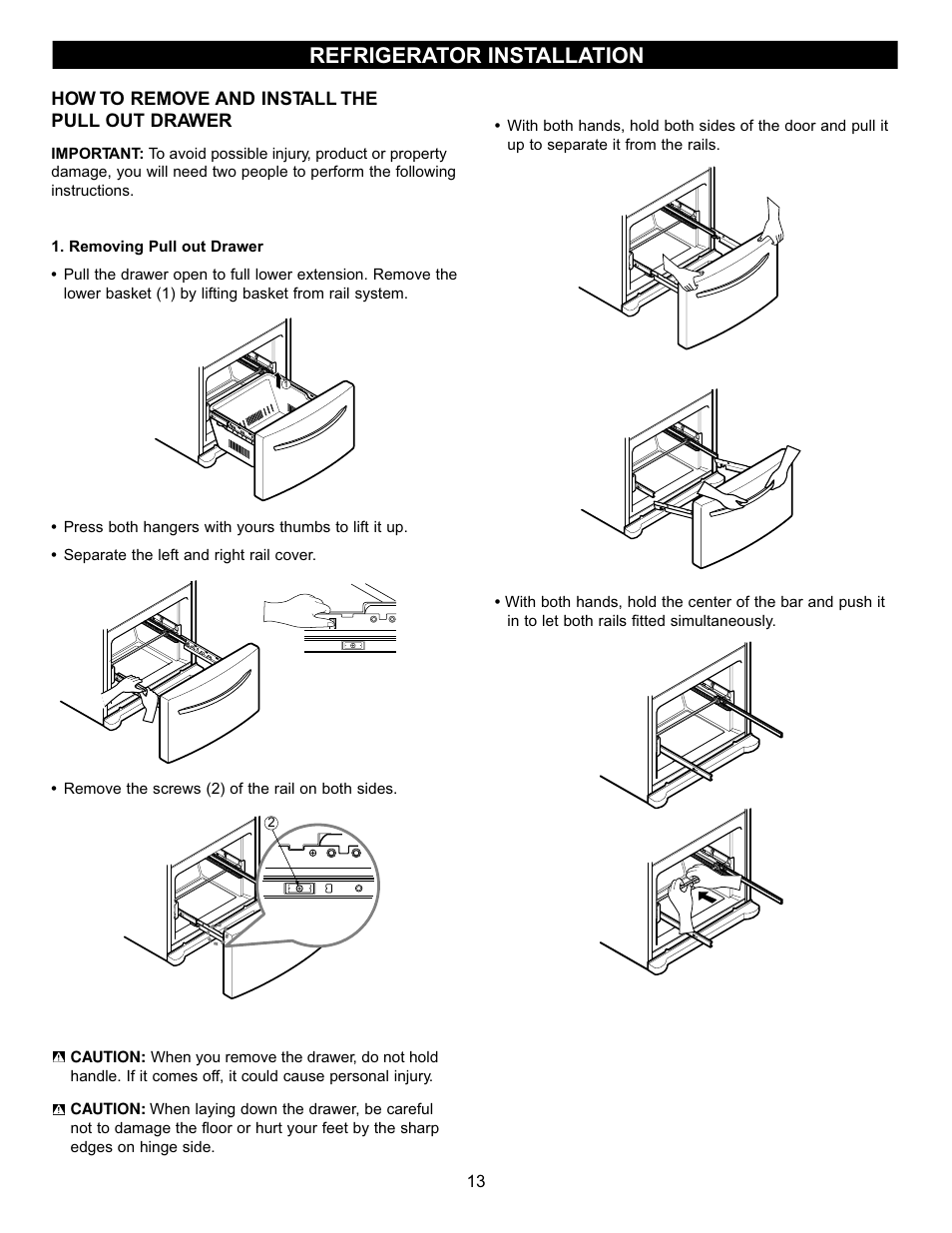 Refrigerator installation | LG LFC23760ST User Manual | Page 12 / 33