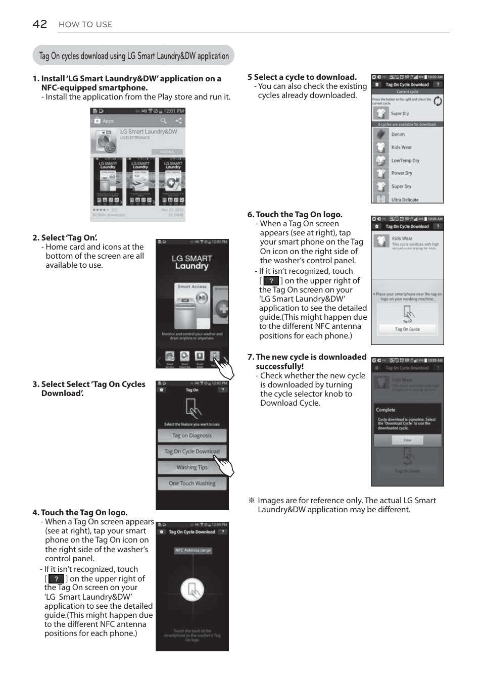 LG DLEX3570W User Manual | Page 42 / 116