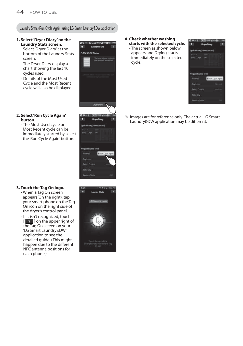 LG DLEX3570W User Manual | Page 44 / 116