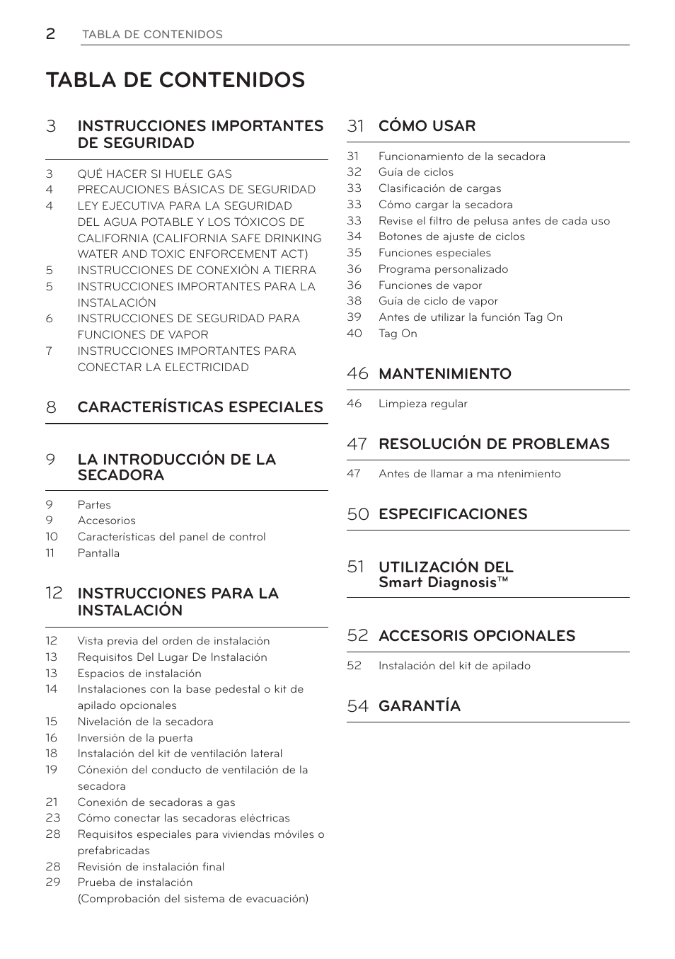 LG DLEX3570W User Manual | Page 56 / 116