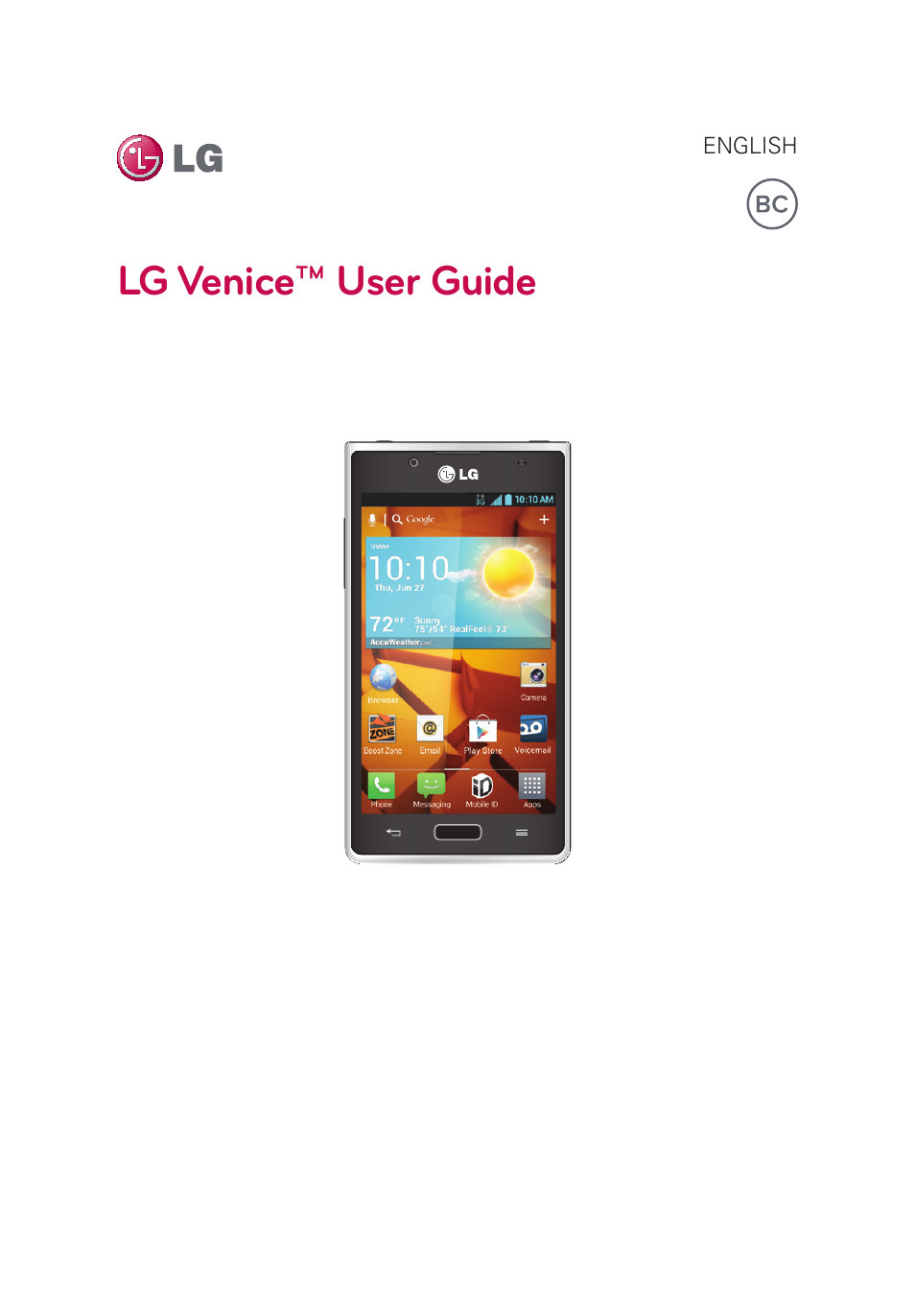 LG LG730 User Manual | 104 pages