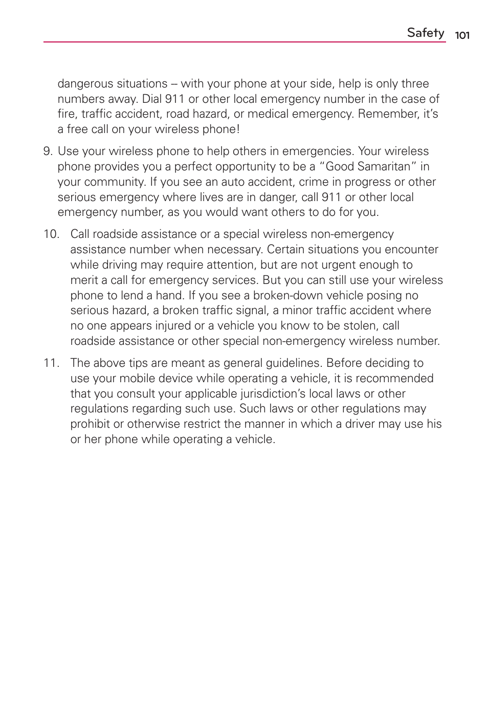 LG LG730 User Manual | Page 101 / 104