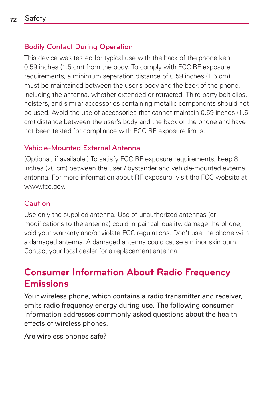 LG LG730 User Manual | Page 72 / 104