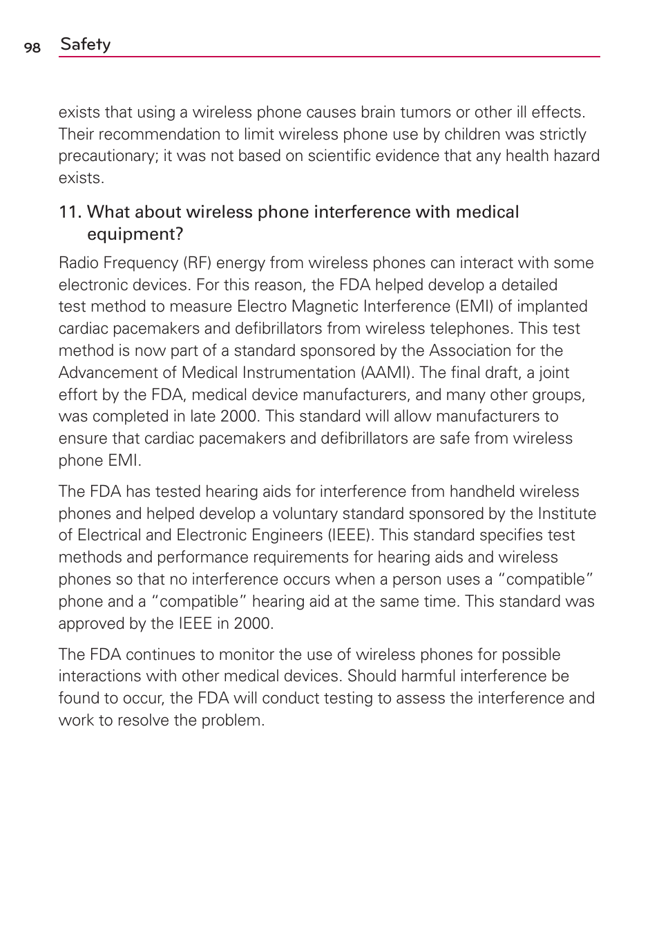 LG LG730 User Manual | Page 98 / 104