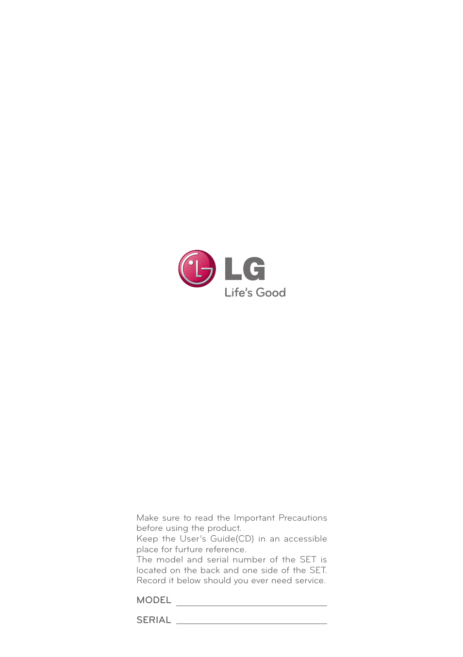 LG T1910B-BN User Manual | Page 26 / 26