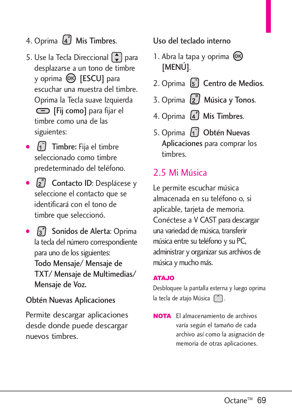 5 mi música | LG Octane VN530 User Manual | Page 235 / 345