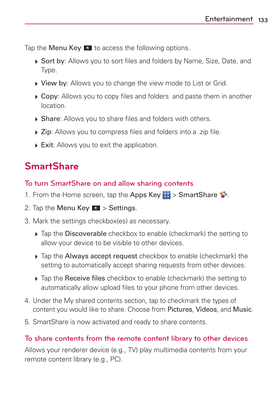 Smartshare | LG LGVS840PP User Manual | Page 135 / 206