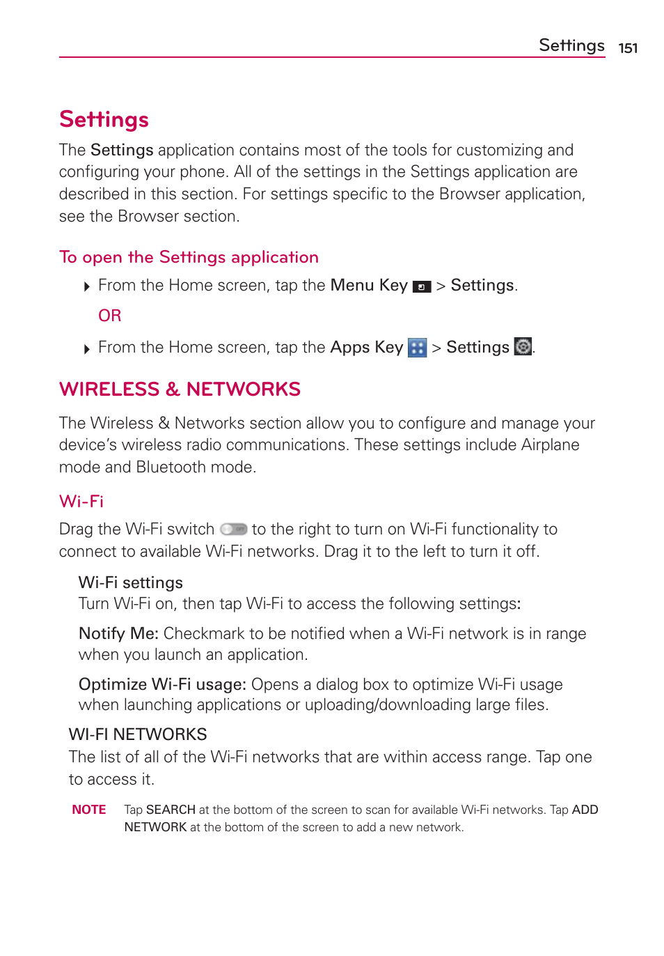 Settings | LG LGVS840PP User Manual | Page 153 / 206