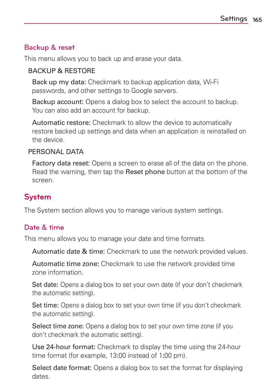 System | LG LGVS840PP User Manual | Page 167 / 206