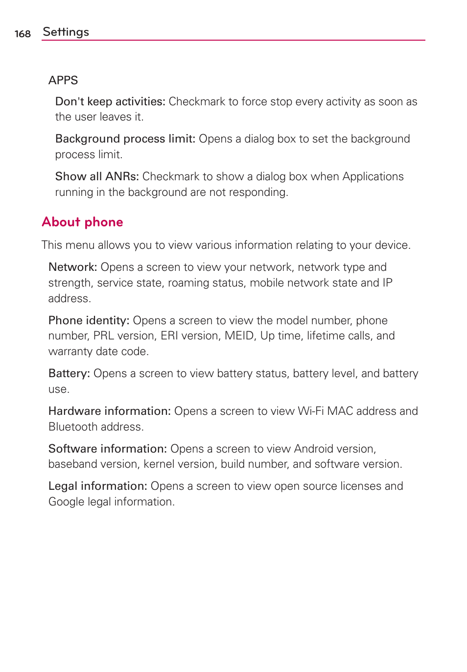 About phone | LG LGVS840PP User Manual | Page 170 / 206