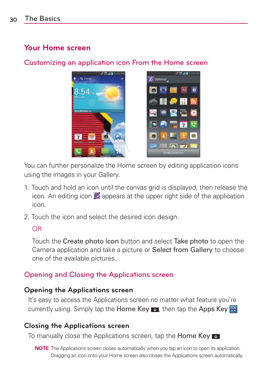 Your home screen | LG LGVS840PP User Manual | Page 32 / 206