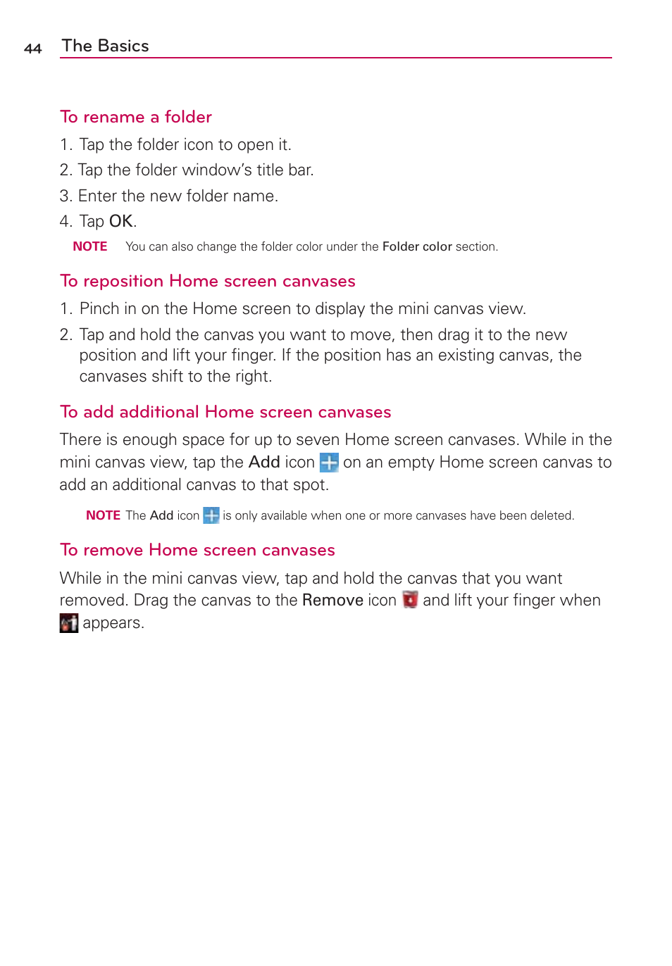 The basics to rename a folder | LG LGVS840PP User Manual | Page 46 / 206