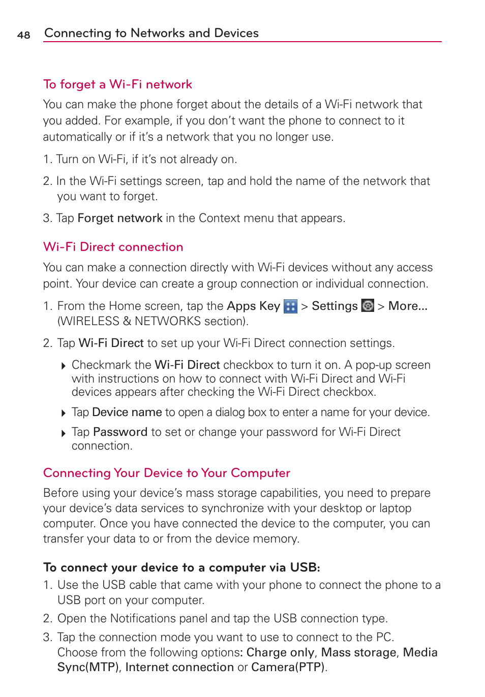 LG LGVS840PP User Manual | Page 50 / 206