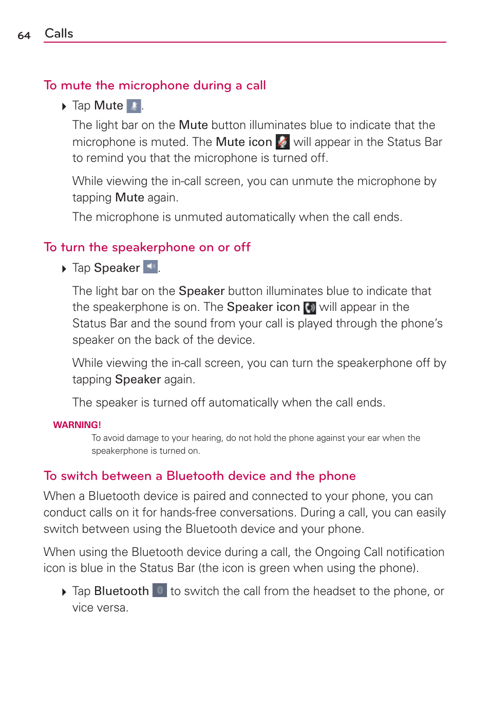 LG LGVS840PP User Manual | Page 66 / 206