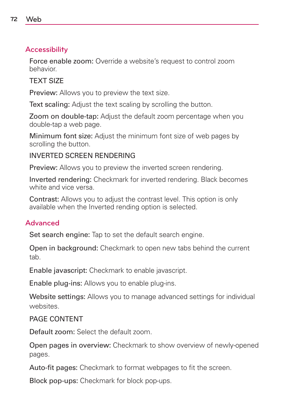 LG LGVS840PP User Manual | Page 74 / 206