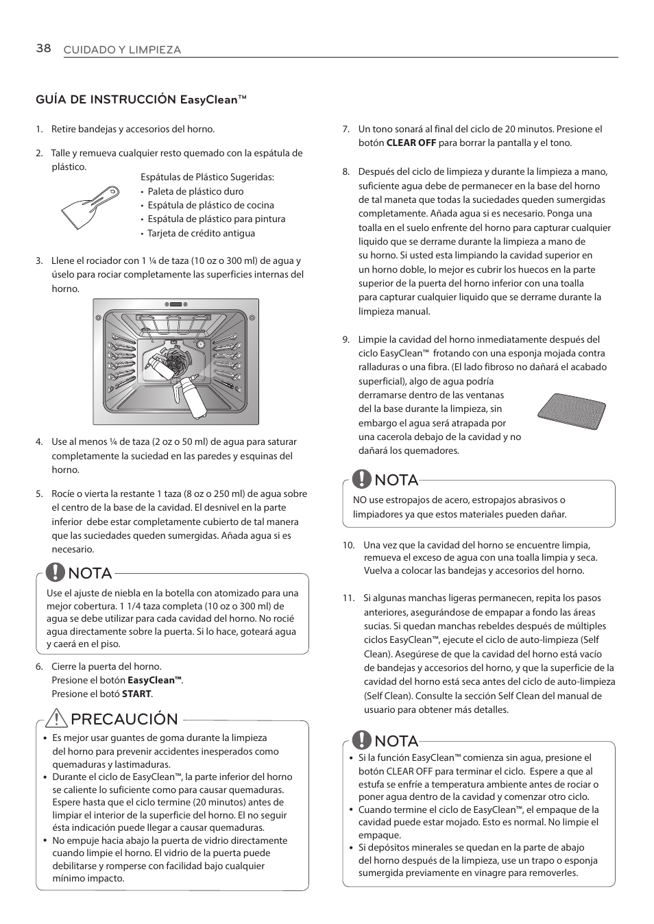 Precaución, Nota | LG LRE3085ST User Manual | Page 84 / 100
