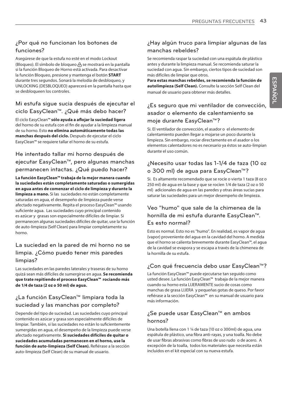 LG LRE3085ST User Manual | Page 89 / 100
