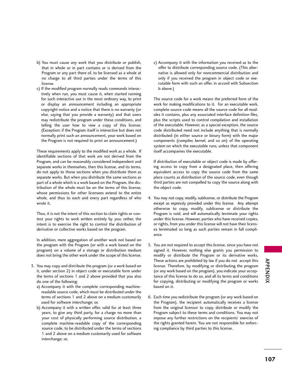 Appendix | LG 32LD655H User Manual | Page 107 / 167