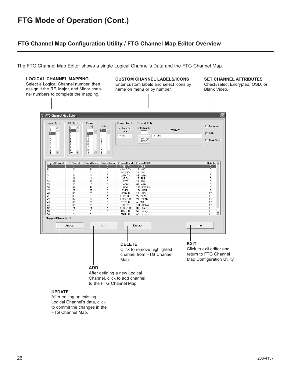 Ftg mode of operation (cont.) | LG 32LD655H User Manual | Page 145 / 167