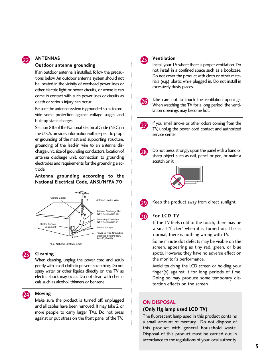 LG 32LD655H User Manual | Page 5 / 167