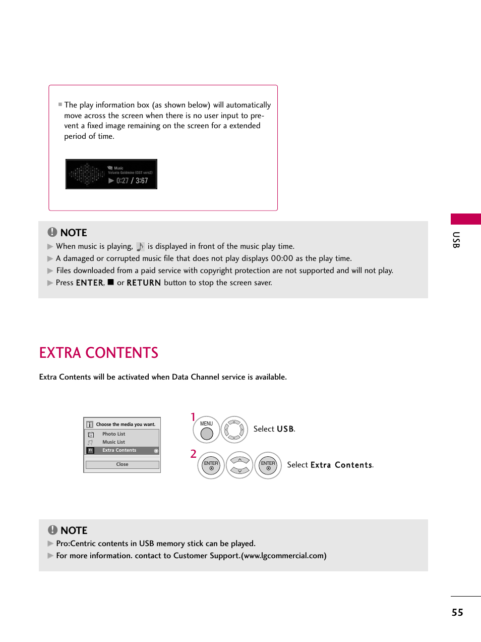 Extra contents | LG 32LD655H User Manual | Page 55 / 167