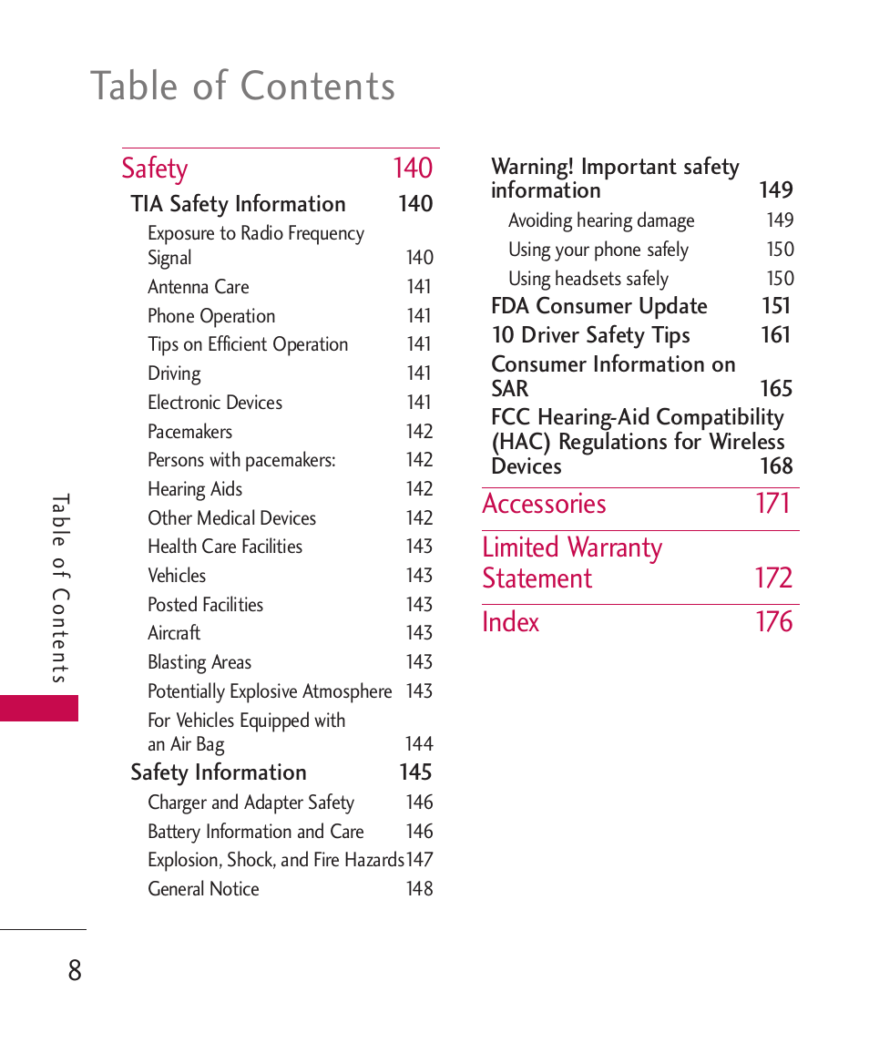 LG LG8575 User Manual | Page 10 / 382