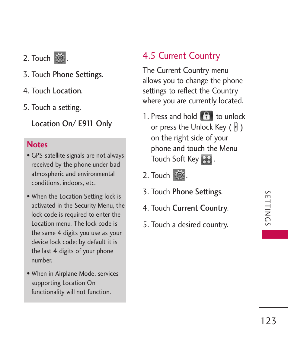 5 current country | LG LG8575 User Manual | Page 125 / 382